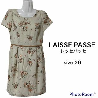 レッセパッセ(LAISSE PASSE)のLAISSE PASSE レッセパッセ　花柄　ワンピース　日本製　春服　夏服(ひざ丈ワンピース)