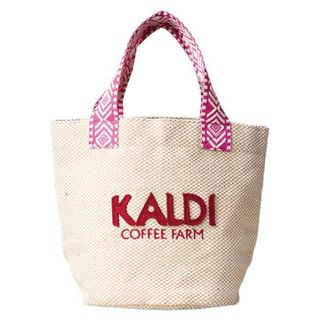 カルディ(KALDI)のKALDI カルディ　スパイスバッグ　ピンク(エコバッグ)