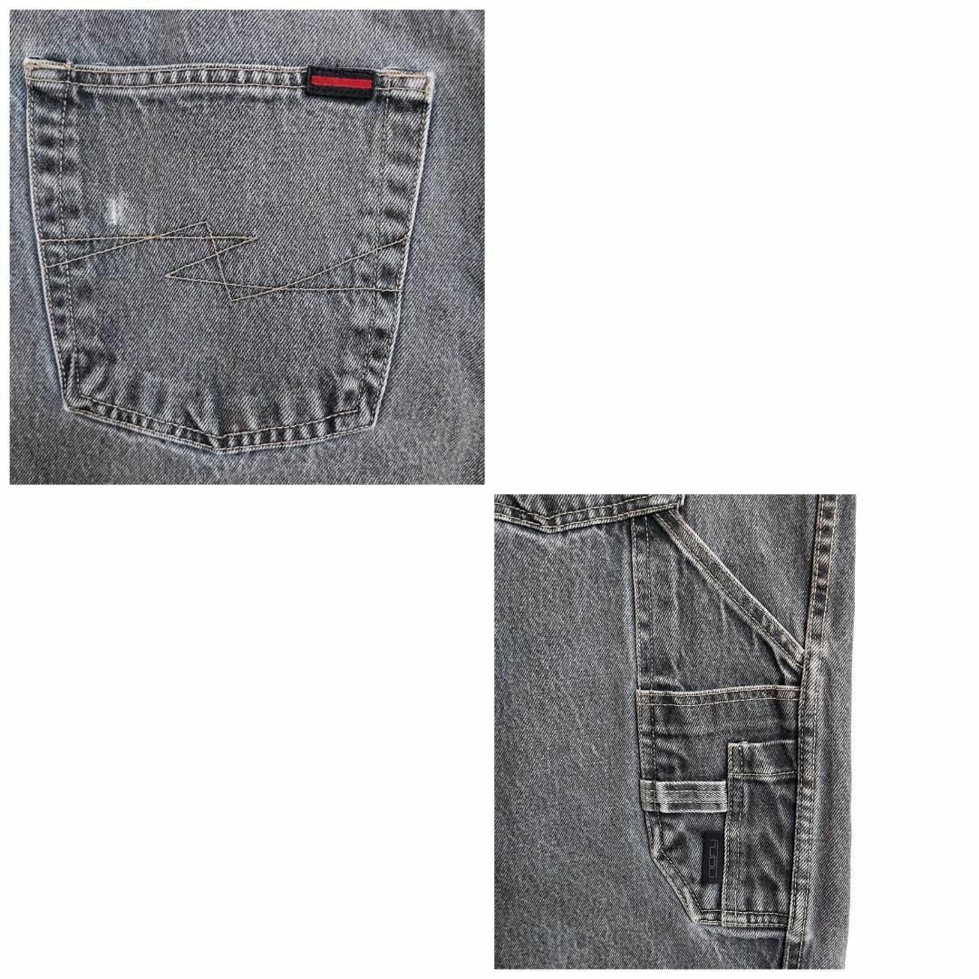 FUBU - フブ FUBU 00s W34 ブラックデニムショートパンツ 色落ちグレー