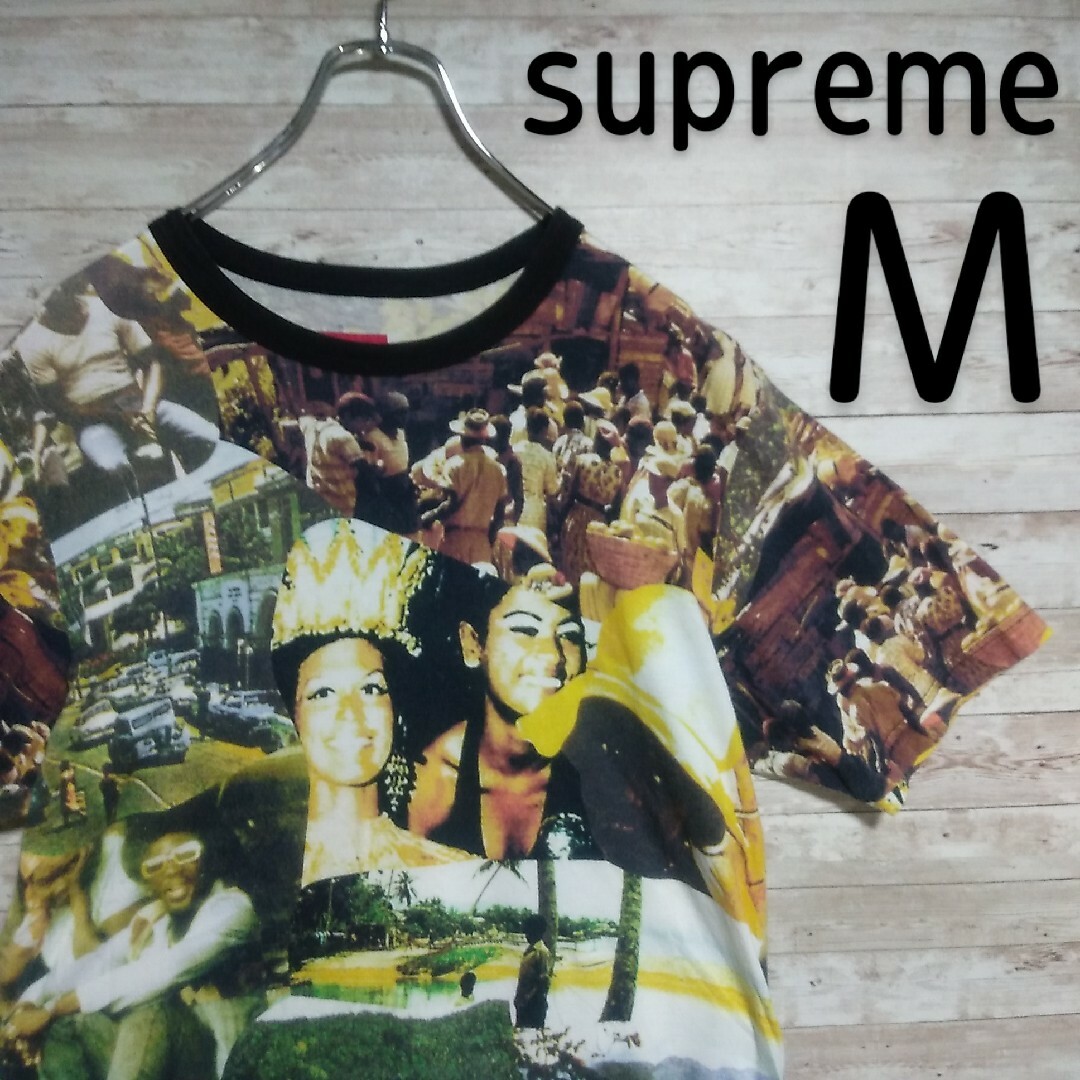 ☆supreme☆ 総柄デザインTシャツ キングストン Mサイズ | フリマアプリ ラクマ