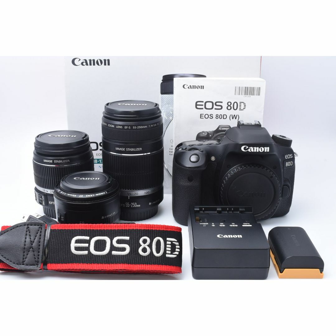 ★美品★ Canon EOS 80D トリプルレンズセット