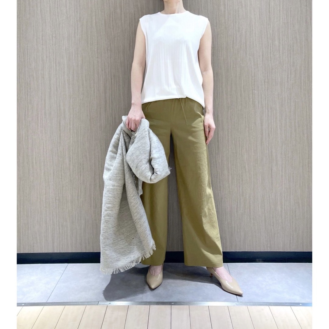 Theory luxe 22ss リネンワイドプルオンパンツ