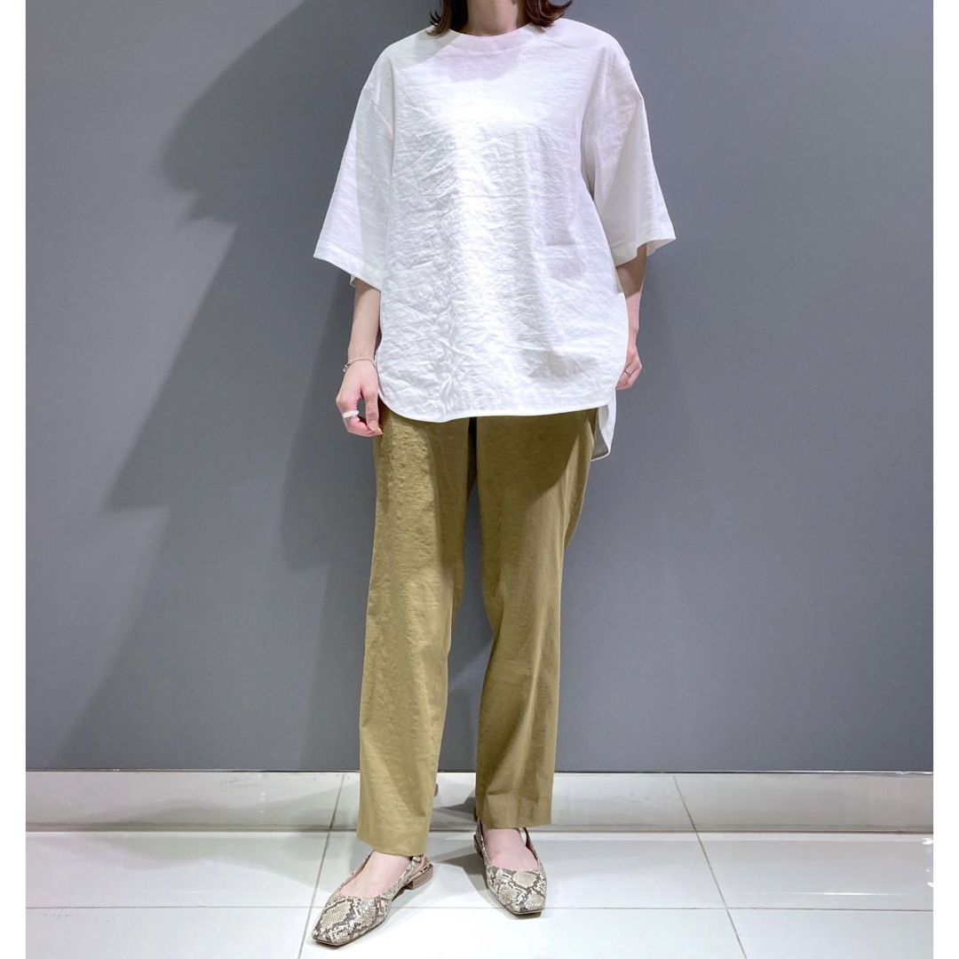 Theory luxe 22ss リネンワイドプルオンパンツ