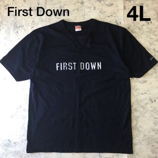 ファーストダウン(FIRST DOWN)のFirst Down ファーストダウン　ロゴワッペン　Tシャツ　ビッグサイズ(Tシャツ/カットソー(半袖/袖なし))