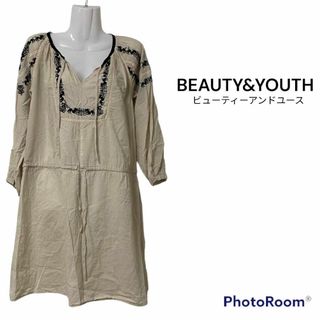 ビューティアンドユースユナイテッドアローズ(BEAUTY&YOUTH UNITED ARROWS)のBEAUTY&YOUTH UNITEDAROWS ワンピース　長袖　刺繍　春服(ひざ丈ワンピース)