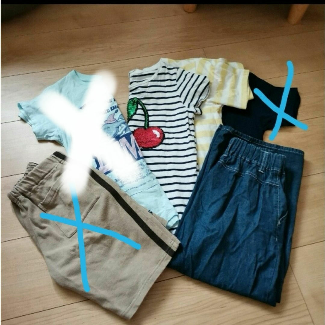 MUJI (無印良品)(ムジルシリョウヒン)の★☆夏物140 H＆M　無印UNIQLO　3点★☆ キッズ/ベビー/マタニティのキッズ服女の子用(90cm~)(Tシャツ/カットソー)の商品写真