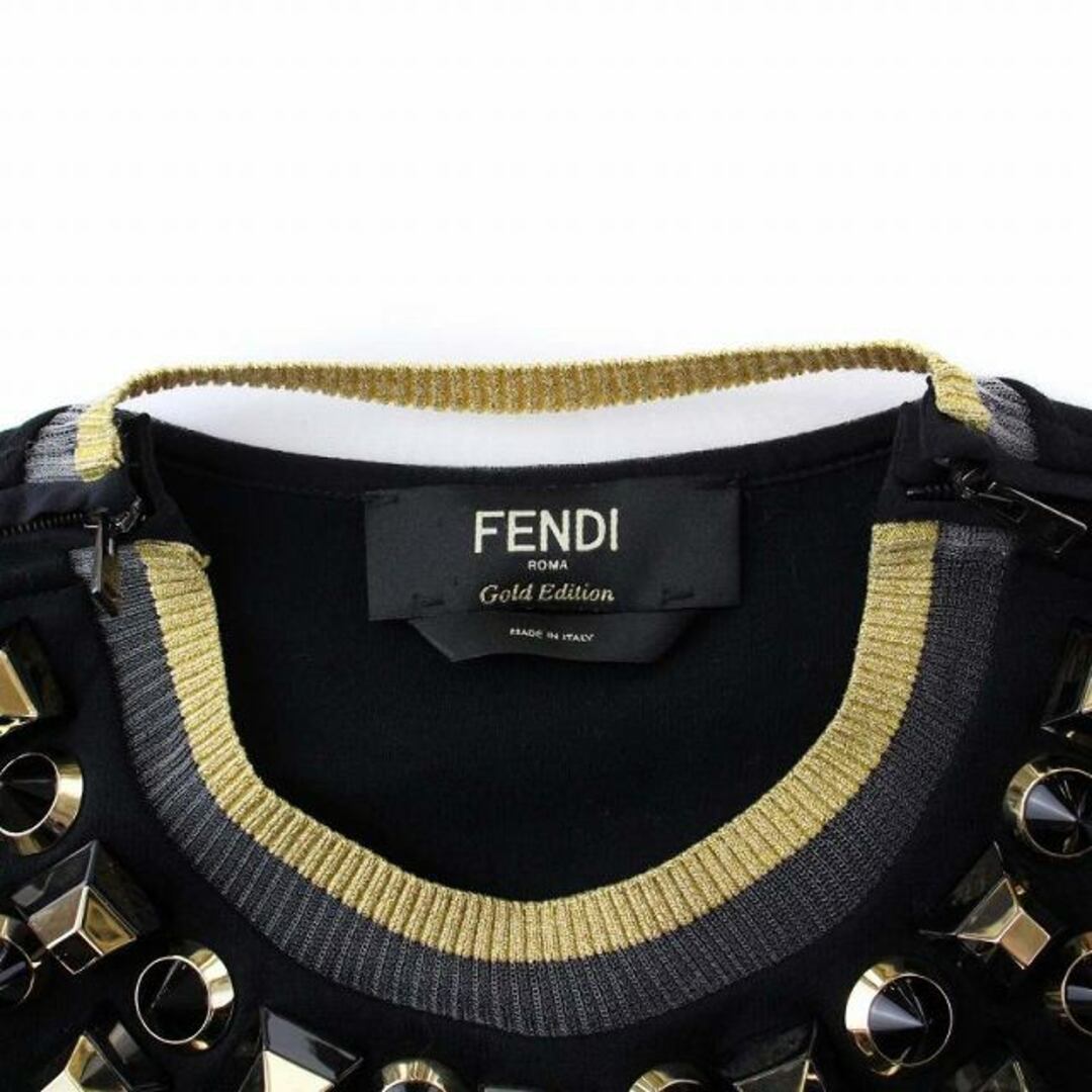 FENDI - フェンディ ワンピース ひざ丈 長袖 スウェット ニット 切替