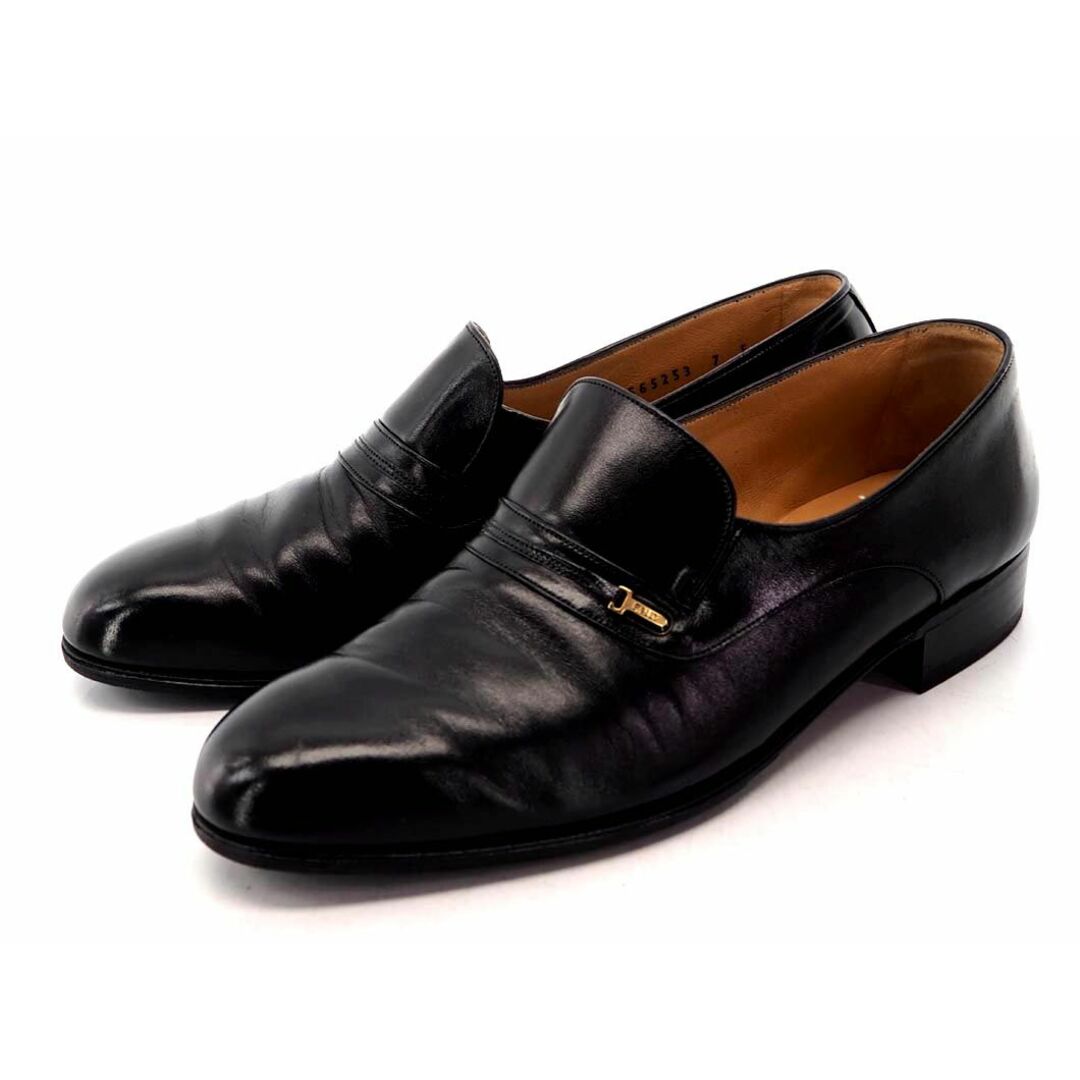 BALLY バリー 本革 レザー ローファー ビジネス シューズ size7（26.0cm位）/黒 ■■◎メンズ