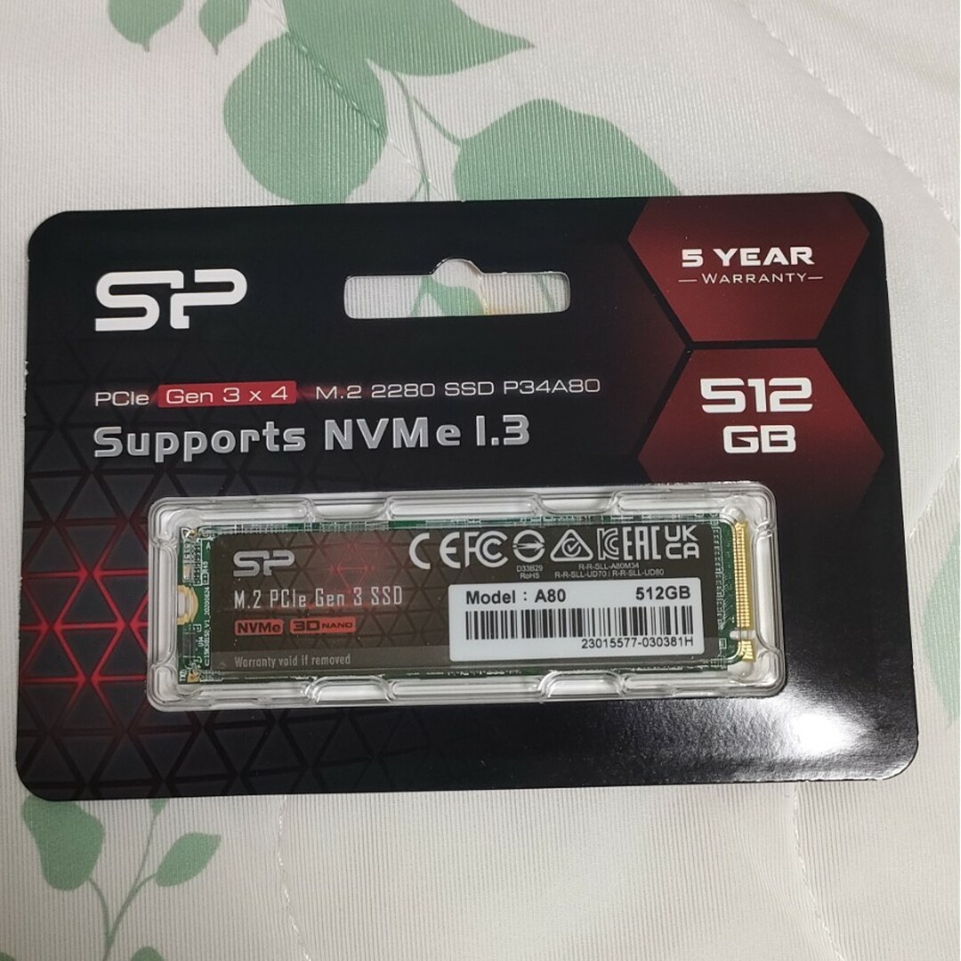 シリコンパワー SSD 512GB 3D NAND M.2 2280 PCIe