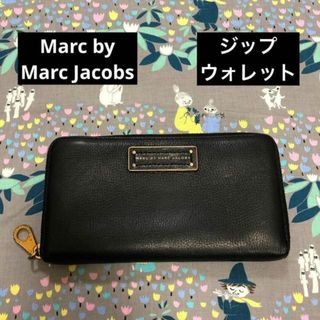 マークバイマークジェイコブス(MARC BY MARC JACOBS)のレディース　マークジェイコブス　長財布　ジップウォレット　黒　ブラック(財布)