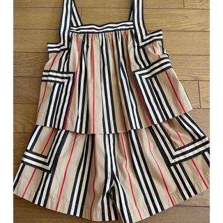バーバリー(BURBERRY) 子供 ワンピース(女の子)(ストライプ)の通販