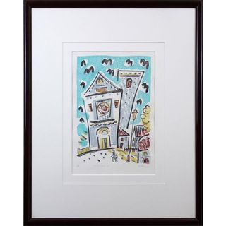 染谷ひさお『イタリア ウンブリア』木版画【真作保証】 絵画(版画)