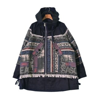 サカイ(sacai)のsacai サカイ ブルゾン（その他） 1(S位) 緑x紺xアイボリー等(総柄) 【古着】【中古】(その他)