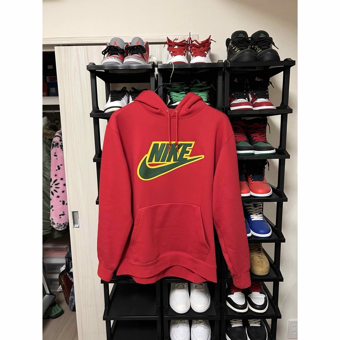 【店頭完売品】Supreme × NIKE コラボ パーカー 赤 M 希少コラボ