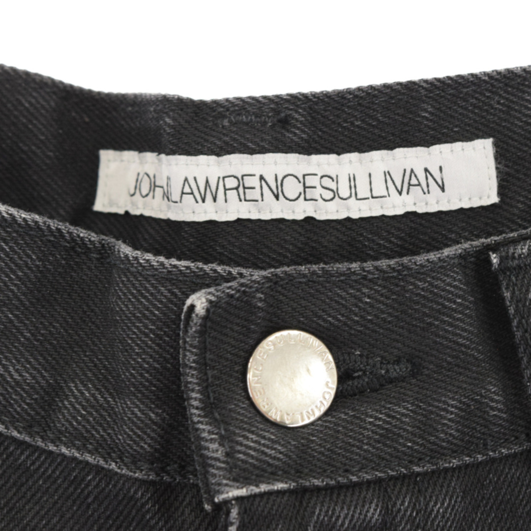 JOHN LAWRENCE SULLIVAN(ジョンローレンスサリバン)のJOHN LAWRENCE SULLIVAN ジョンローレンスサリバン WASHED DENIM FLARED PANTS ウォッシュ フレアブーツカット デニムパンツ 2A028-0320-18 ブラック メンズのパンツ(デニム/ジーンズ)の商品写真