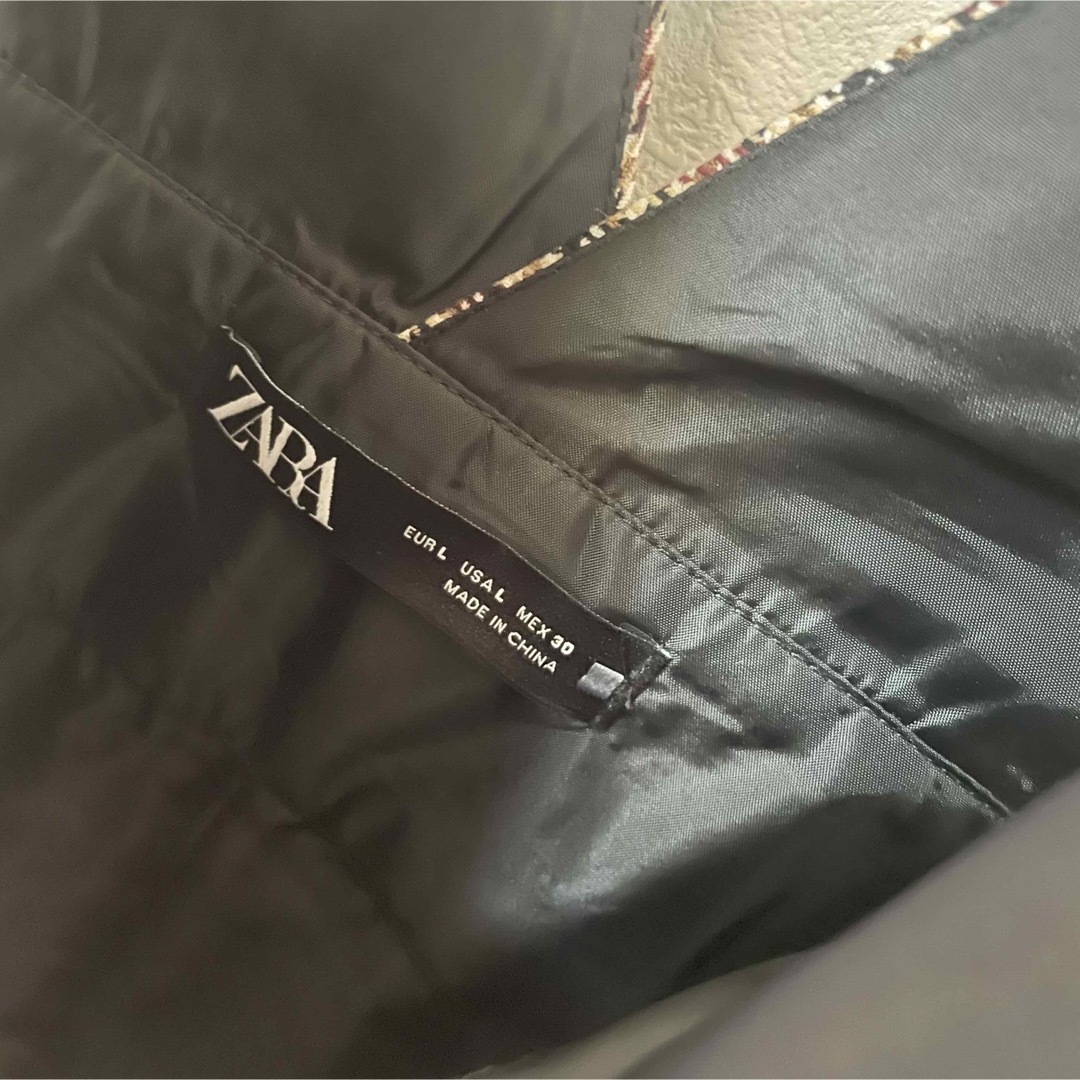 ZARA(ザラ)のZARA チェックミディ丈 ジャンパースカート L レディースのスカート(ロングスカート)の商品写真