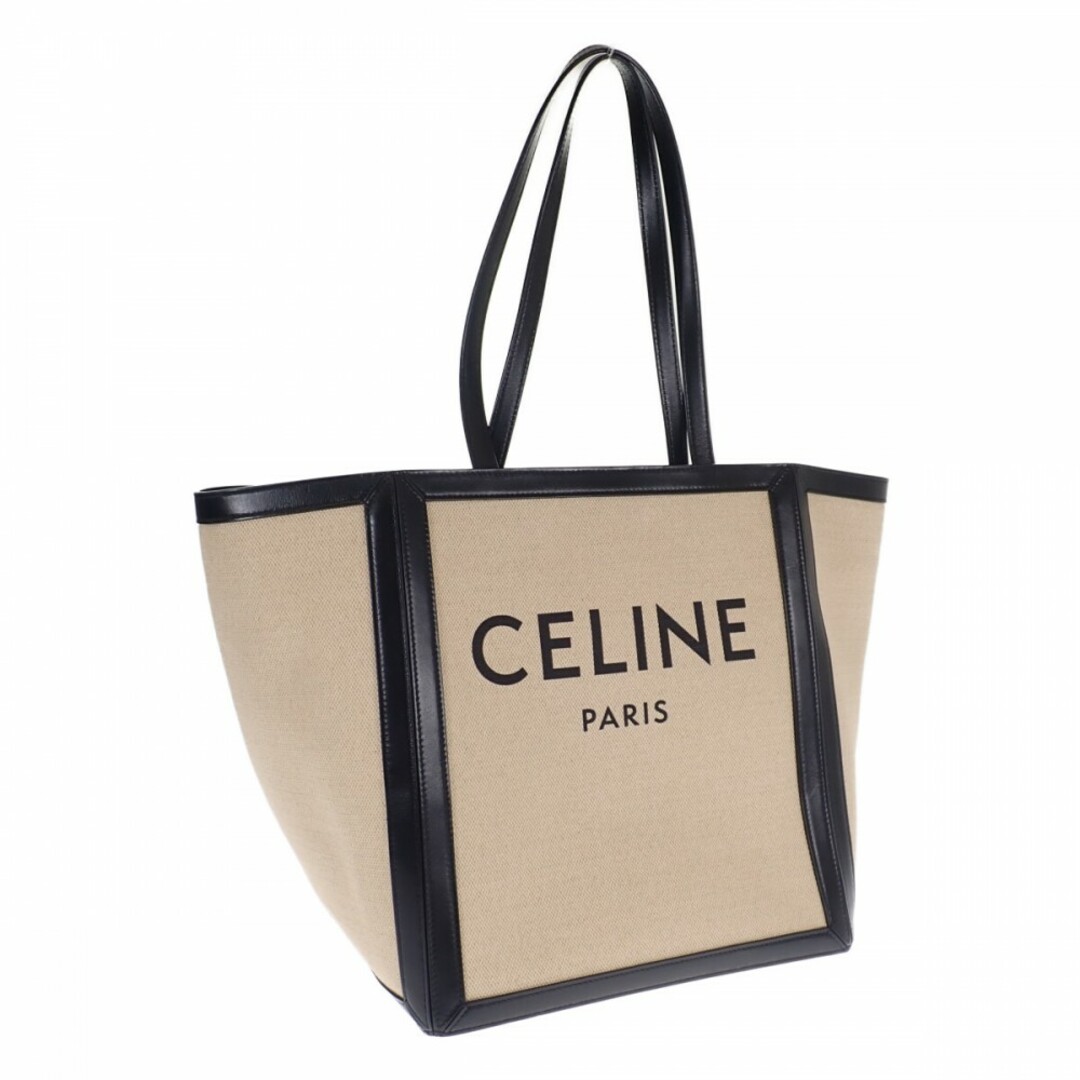 【Aランク】CELINE セリーヌ ラージスクエアカバ トートバッグ 19753-2DPD キャンバス レザー アイボリー レディース ブランド【ISEYA】