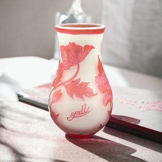 ◇証明書付◇エミールガレ Emile Galle 花瓶 カメオ彫 高さ15cmの通販