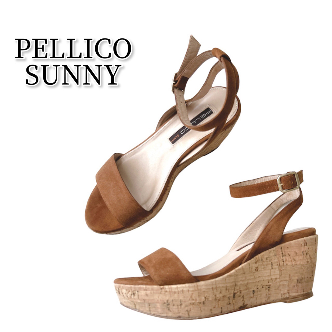 PELLICO SUNNY サンダル ウェッジソール スウェード 大人綺麗め36レディース