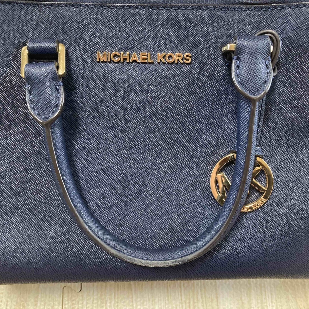 Michael Kors(マイケルコース)の【美品】マイケルコース　ハンドバッグ　ネイビー レディースのバッグ(ハンドバッグ)の商品写真