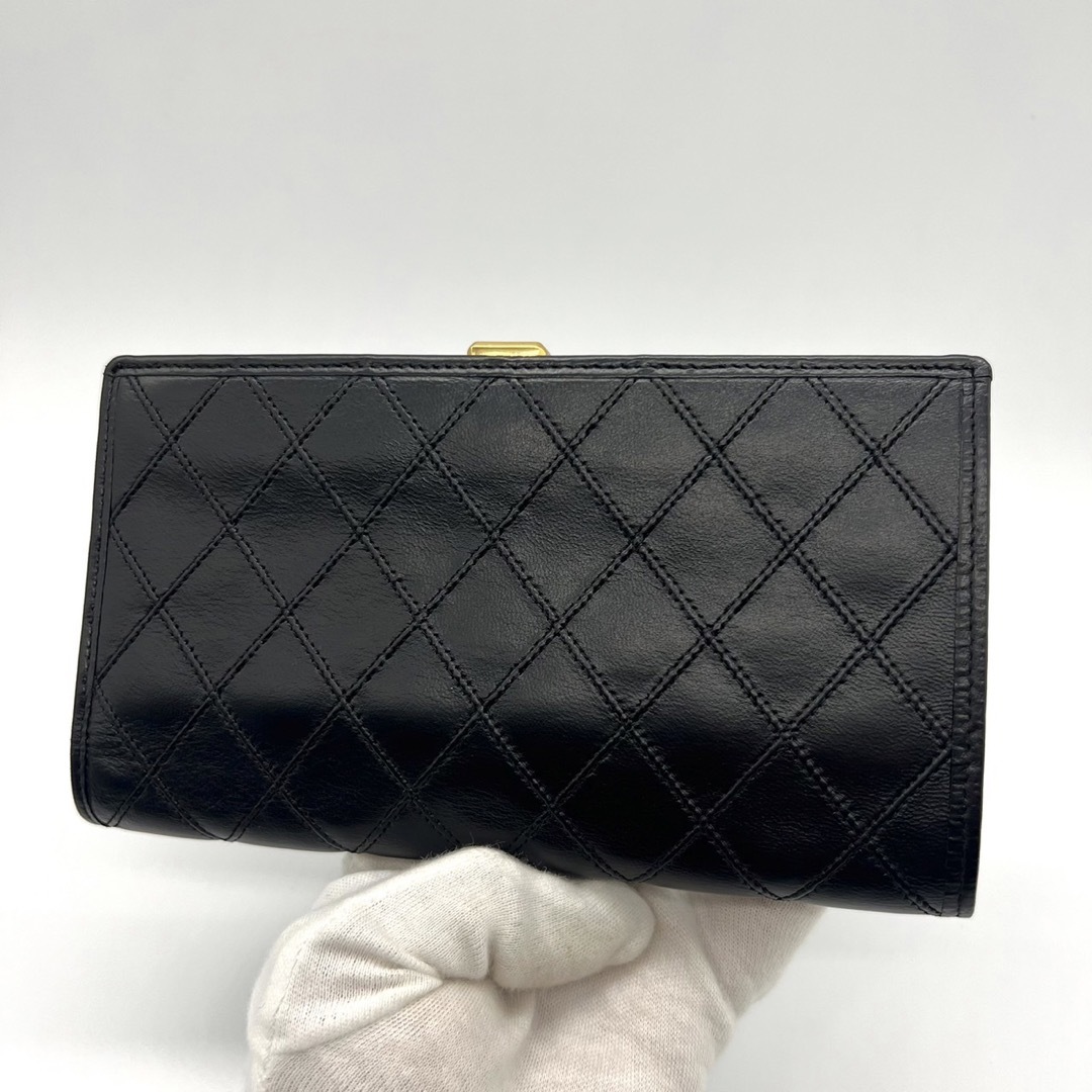 CHANEL(シャネル)の美品！シャネル　ビコローレ　がま口　長財布　ブラック レディースのファッション小物(財布)の商品写真