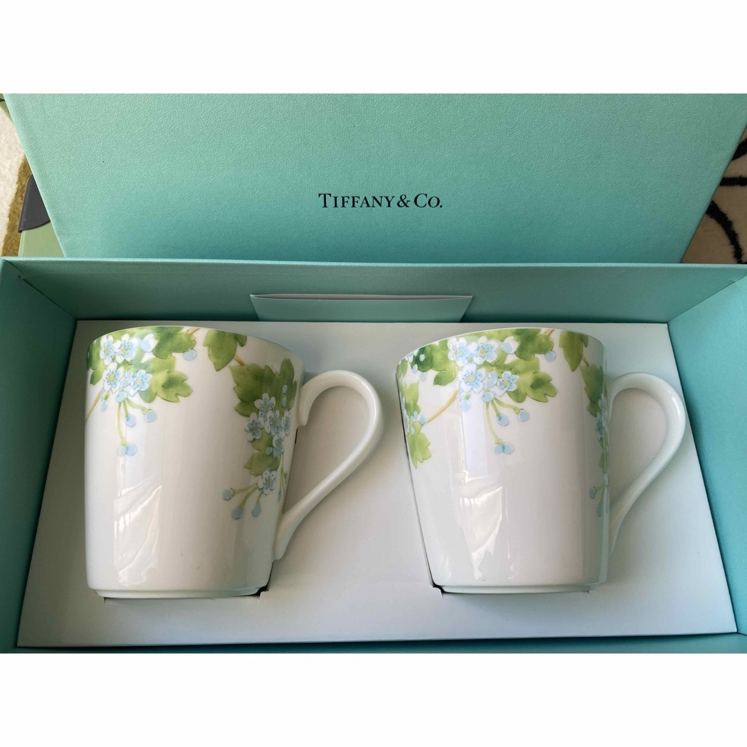 【希少品】Tiffanyティファニー ペアマグカップ 2個セット インテリア/住まい/日用品のキッチン/食器(グラス/カップ)の商品写真