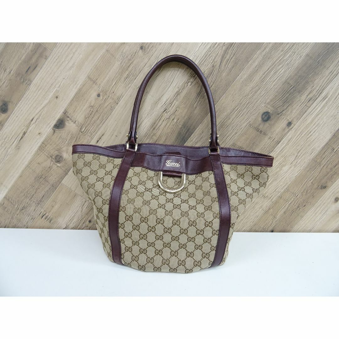 GUCCI - M広027 / GUCCI GG柄 トートバッグ キャンバス レザー