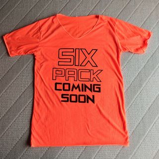 SIX PACK COMING SOON Tシャツ　オレンジ　フリー(Tシャツ/カットソー(半袖/袖なし))