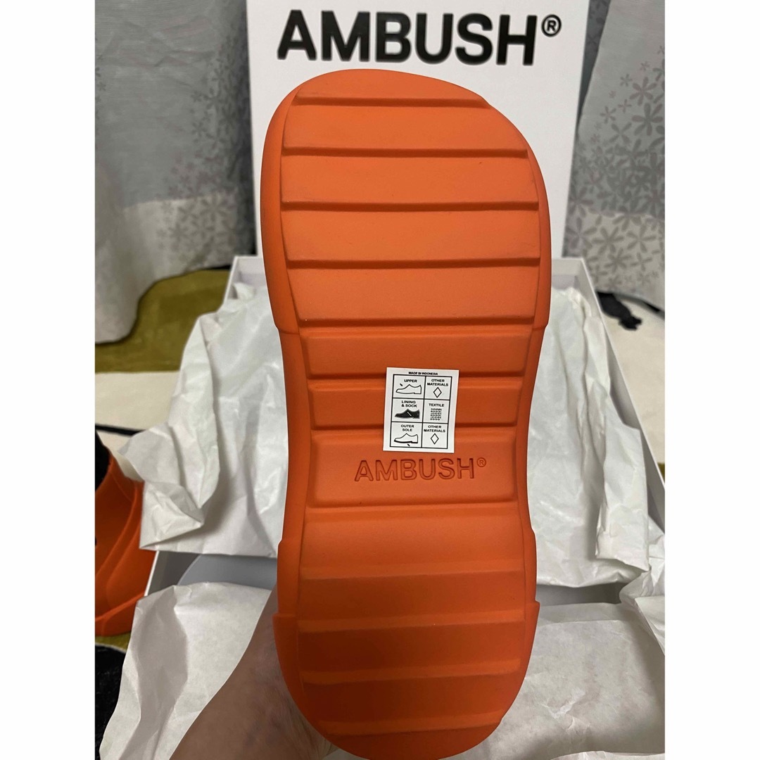 AMBUSH(アンブッシュ)の【新品未使用】アンブッシュAMBUSH ラバーブーツ　オレンジ レディースの靴/シューズ(ブーツ)の商品写真