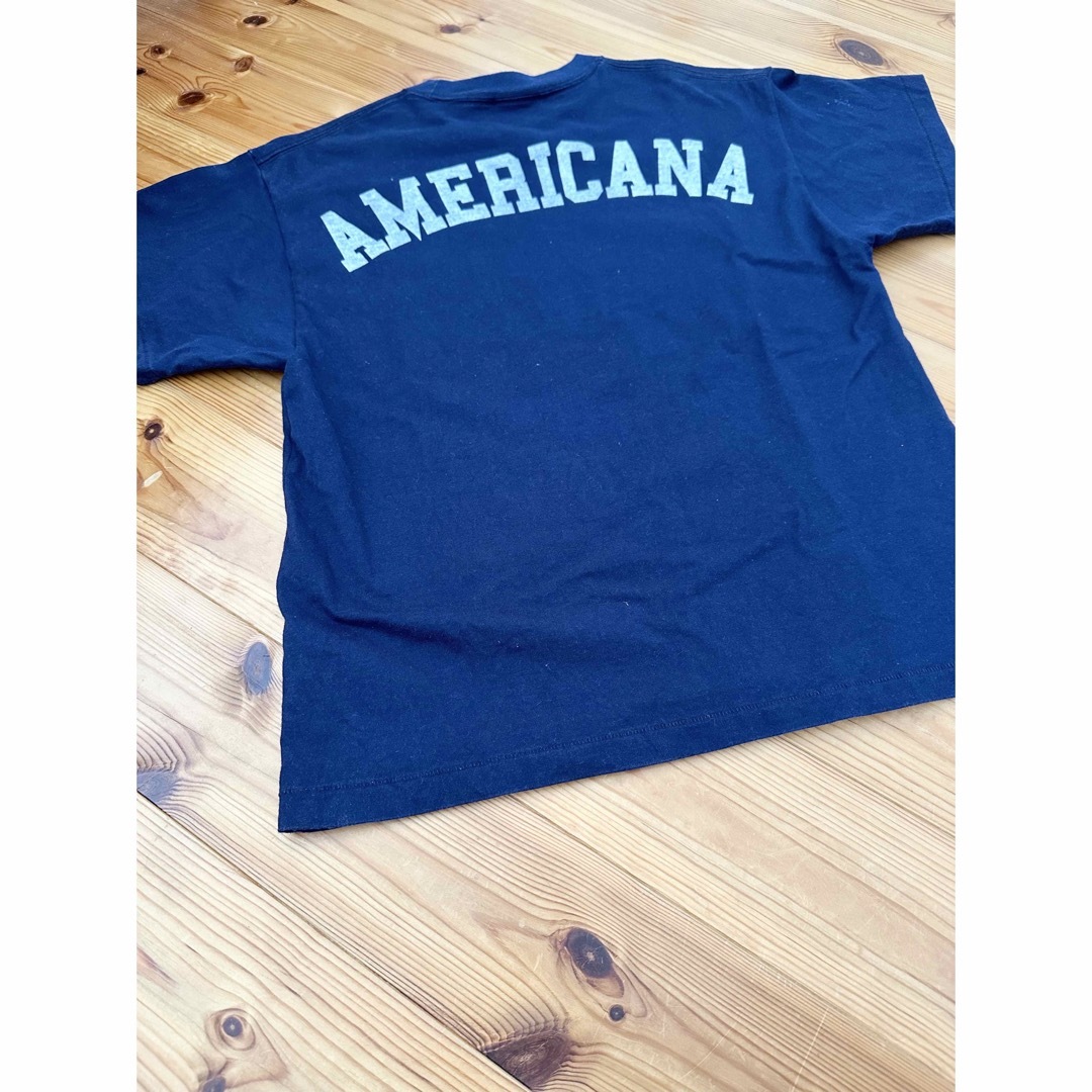 AMERICANA(アメリカーナ)のAmericana *アメリカーナ　Tシャツ　ネイビー レディースのトップス(Tシャツ(半袖/袖なし))の商品写真