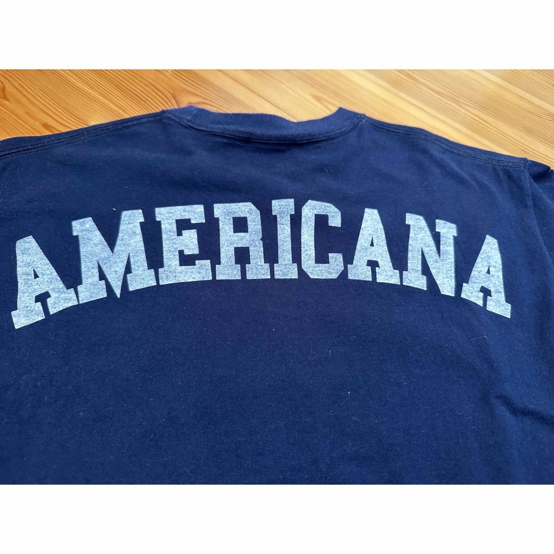 AMERICANA(アメリカーナ)のAmericana *アメリカーナ　Tシャツ　ネイビー レディースのトップス(Tシャツ(半袖/袖なし))の商品写真