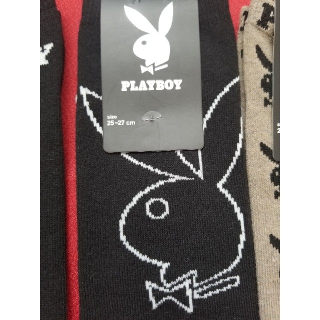 PLAYBOY(プレイボーイ)の【新品】3足セット PLAYBOY メンズ 靴下 25cm 26cm 27cm メンズのレッグウェア(ソックス)の商品写真