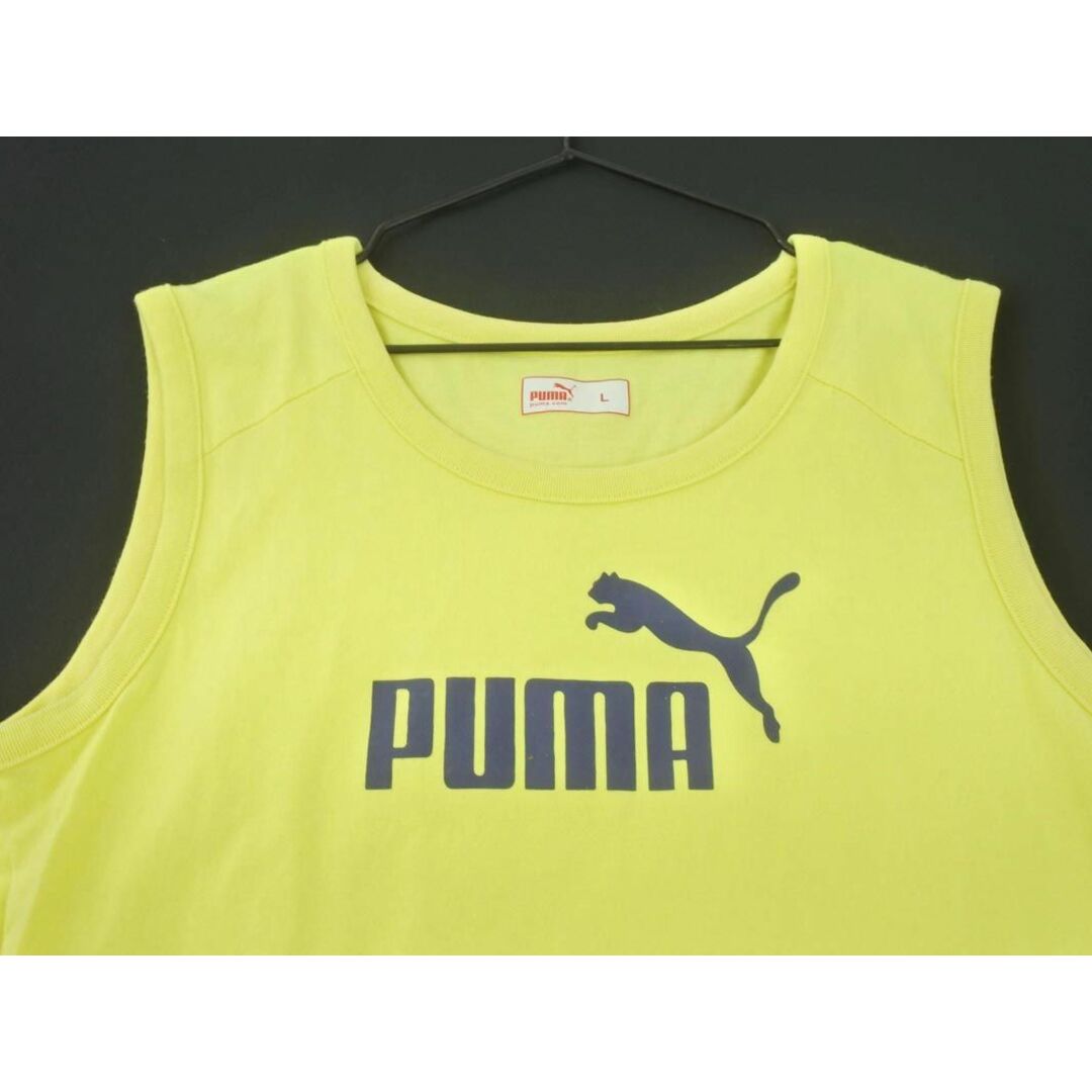 PUMA(プーマ)のPUMA プーマ ロゴ プリント ノースリーブ Tシャツ sizeL/黄 ■◆ レディース レディースのトップス(Tシャツ(半袖/袖なし))の商品写真