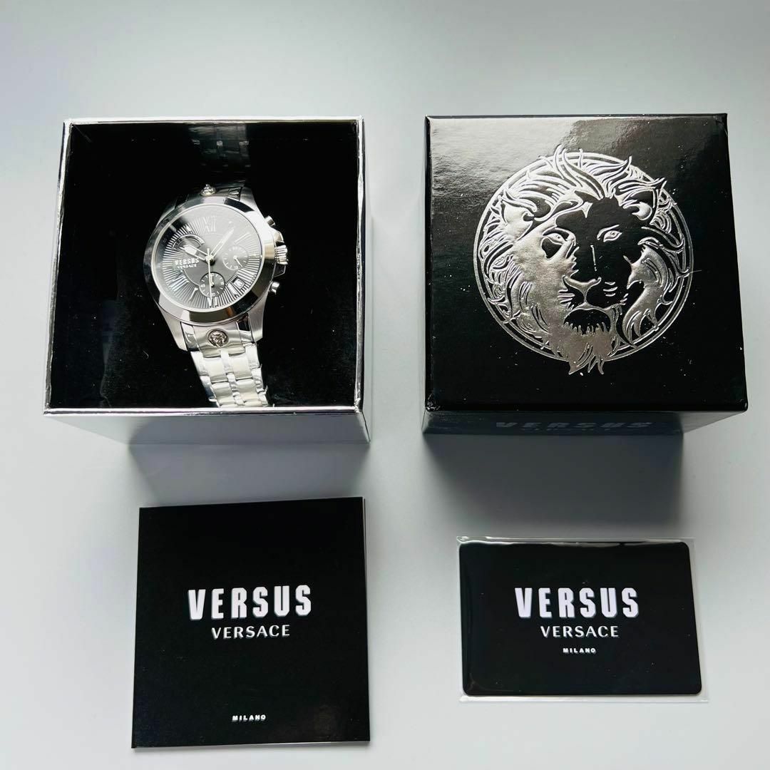 VERSACE(ヴェルサーチ)のヴェルサス ヴェルサーチ 腕時計 メンズ 新品電池交換済み シルバー 新品 黒 メンズの時計(腕時計(アナログ))の商品写真