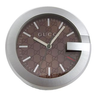 グッチ(Gucci)の【本物保証】 箱付 超美品 グッチ GUCCI シェリーライン グッチシマ Gクロック クォーツ 時計 テーブルロック ブラウン文字盤 YC210007 210(その他)