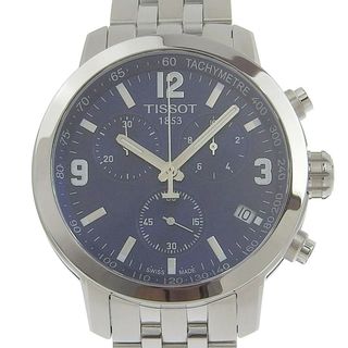 ティソ(TISSOT)の【本物保証】 箱・保付 新品同様 ティソ TISSOT T スポーツ PRC200 メンズ クォーツ 腕時計 クロノグラフ 青文字盤 T055 417 11 047 00(腕時計(アナログ))