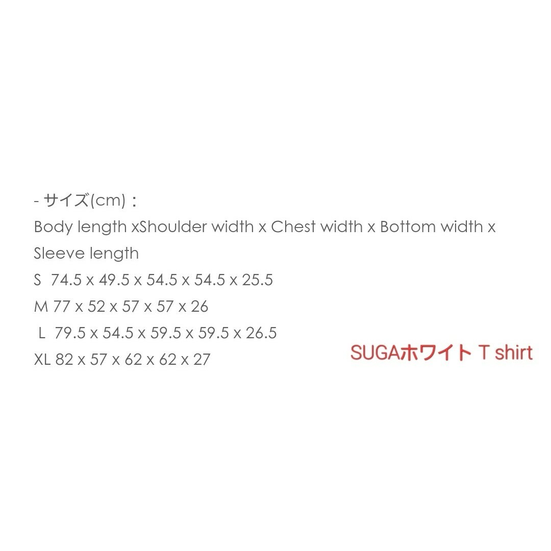 SUGA シュガ AgustD  ツアーTシャツ アジア限定 S ソウル 白