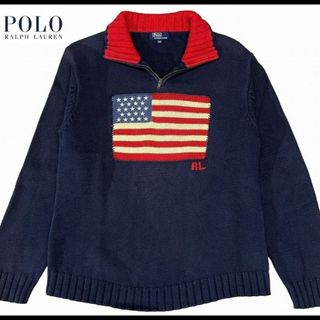 POLO RALPH LAUREN - ポロ ラルフローレン 160cm ハーフジップ 星条旗 ...