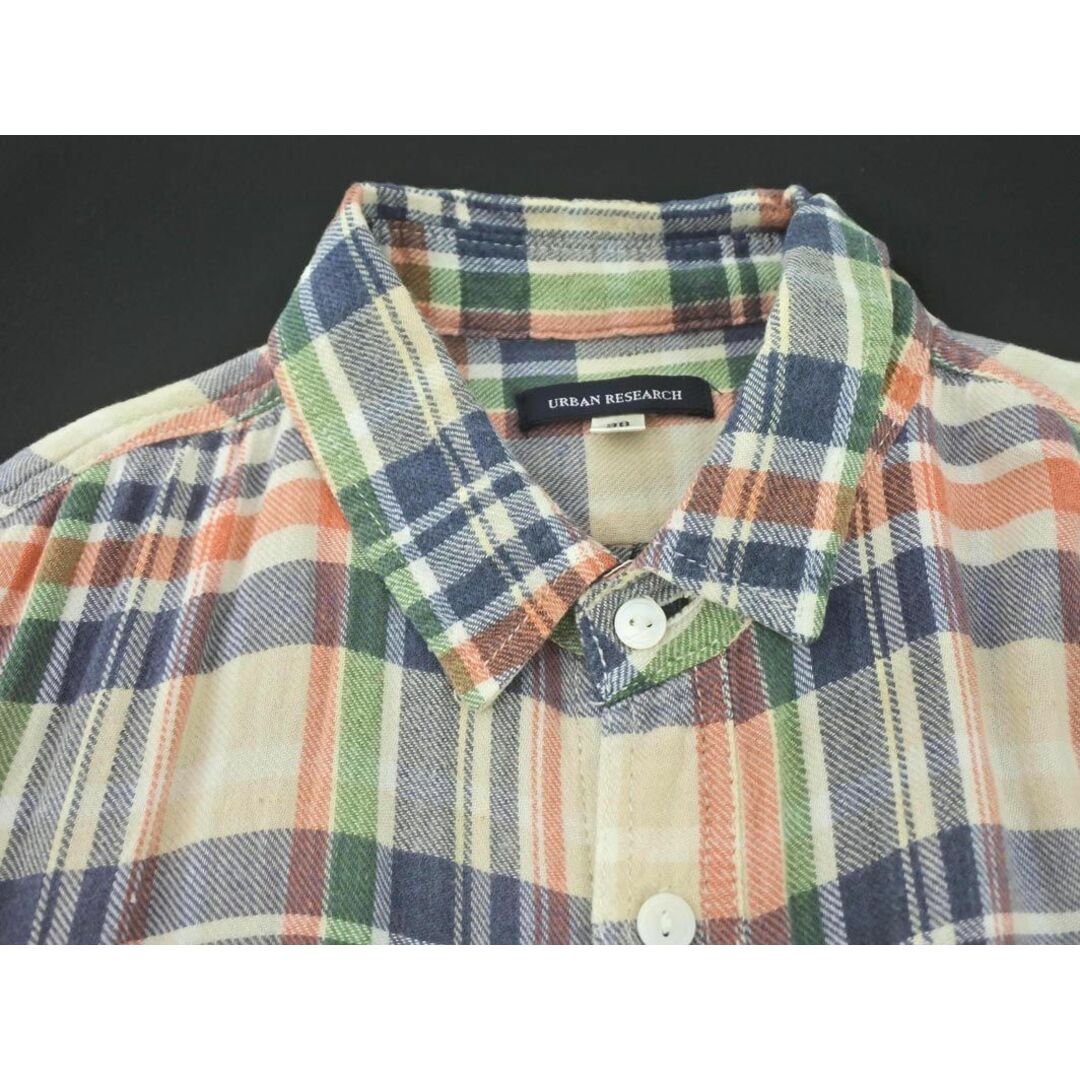 URBAN RESEARCH(アーバンリサーチ)のアーバンリサーチ チェック 半袖 シャツ size38/紺ｘベージュｘピンク ■◆ メンズ メンズのトップス(シャツ)の商品写真