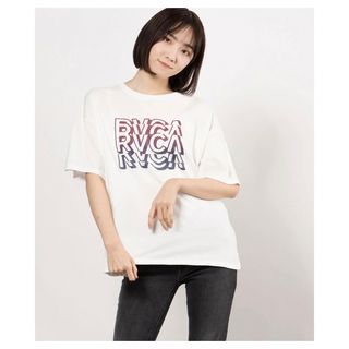 ルーカ(RVCA)のルーカ Tシャツ 半袖 レディース BB043-232 ホワイト(Tシャツ(半袖/袖なし))