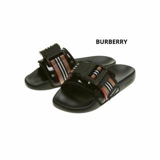 バーバリー(BURBERRY)のバーバリー BURBERRY アイコンストライプ スライドサンダル メンズ 39(サンダル)