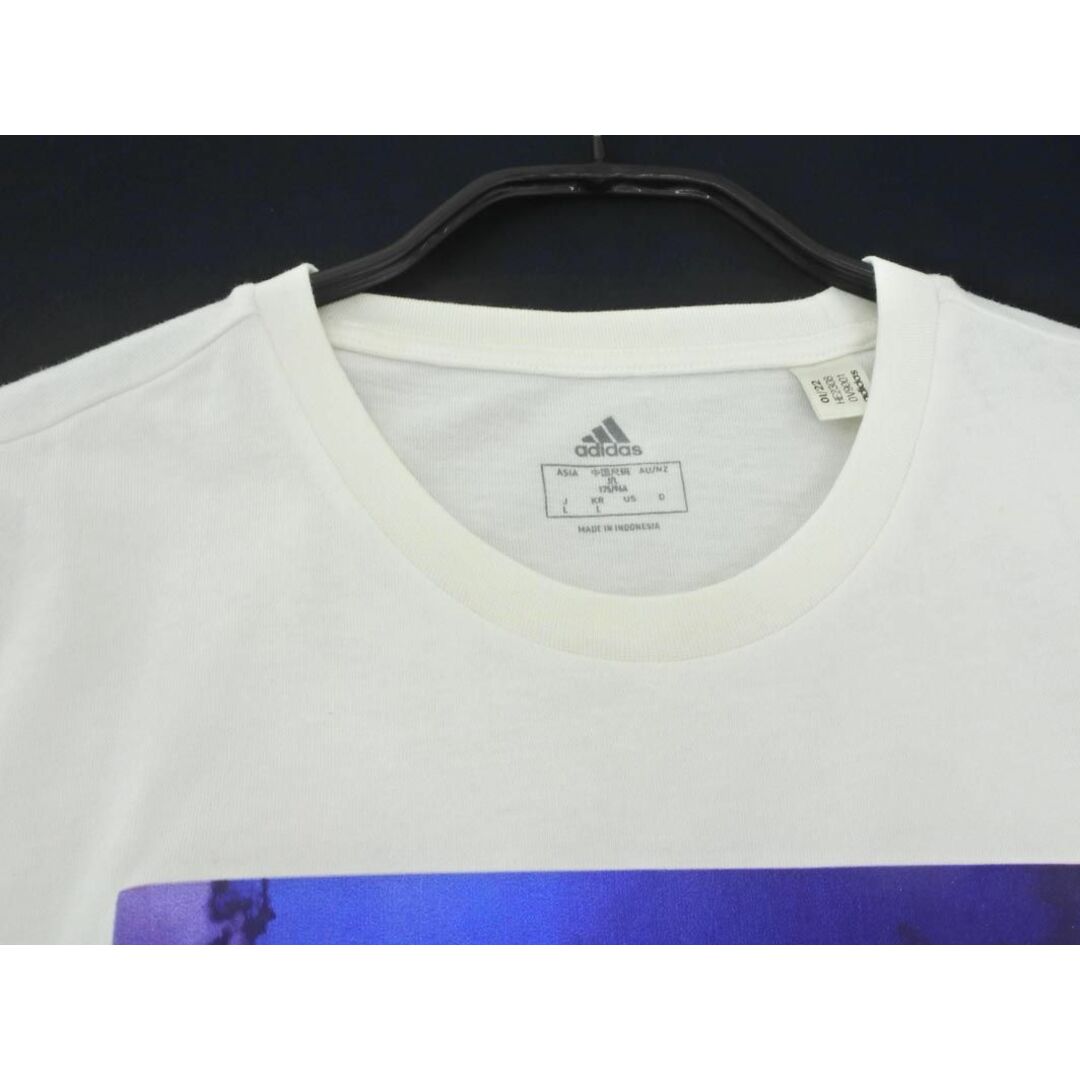 adidas(アディダス)のadidas アディダス フォト プリント Tシャツ sizeL/白 ■◆ メンズ メンズのトップス(Tシャツ/カットソー(半袖/袖なし))の商品写真