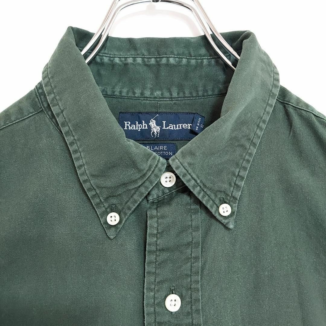 Ralph Lauren - ラルフローレン BD無地シャツ 刺繍 ポニー XL グリーン