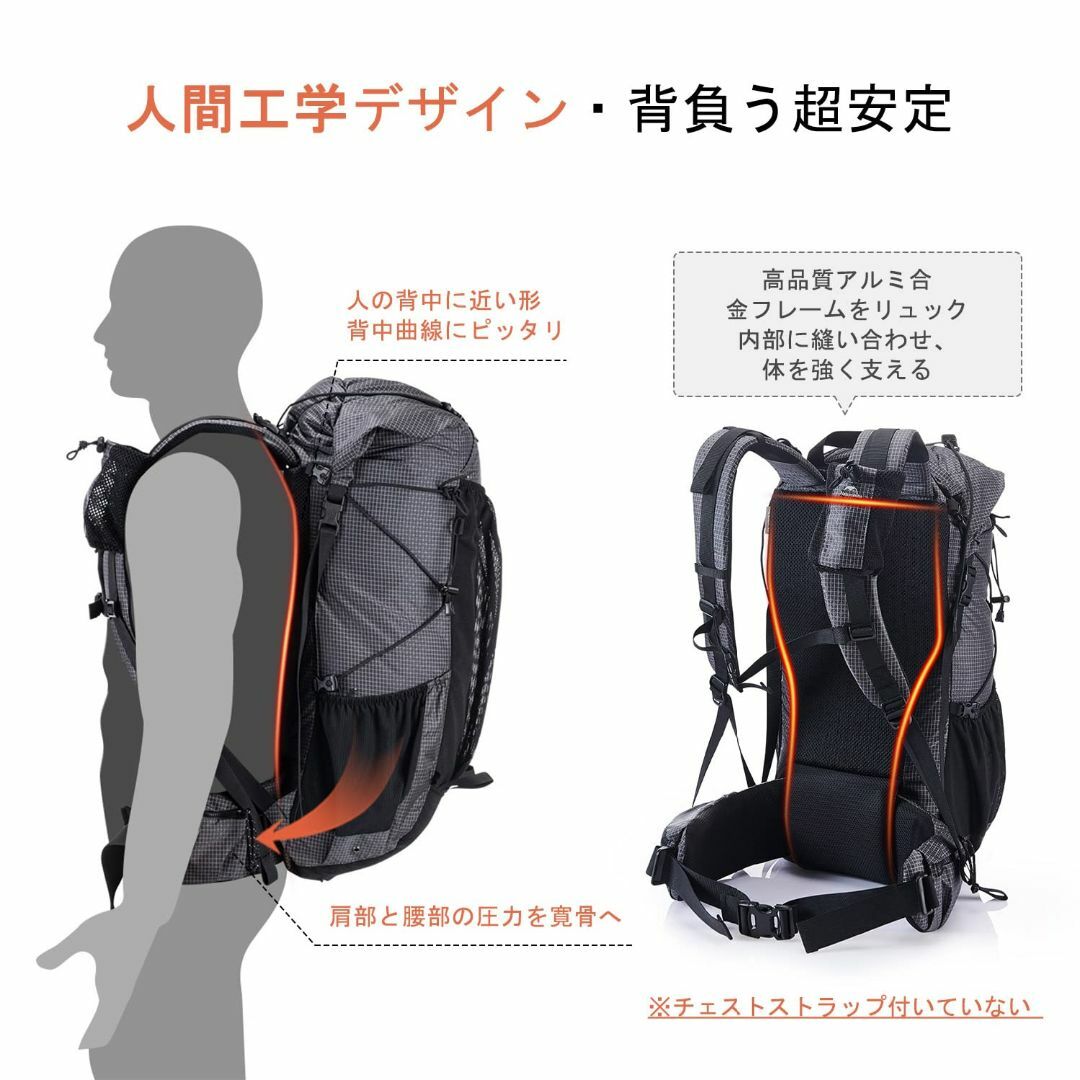 【色: ブラック 40L+5L】Naturehike 公式ショップ バックパック