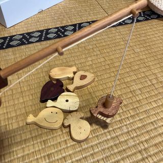 魚つり遊びセット 磁石つき つりざお&お魚８個入り(積み木/ブロック)