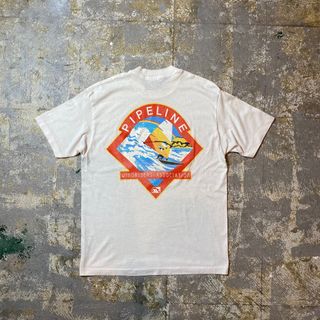 70s80s tシャツ USA製 L相当 ホワイト ウィンドサーフィン(Tシャツ/カットソー(半袖/袖なし))