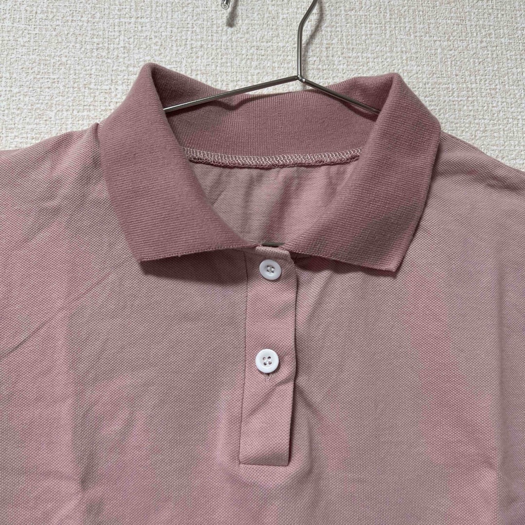 ピンクショートポロシャツ レディースのトップス(ポロシャツ)の商品写真