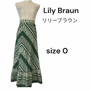 リリーブラウン(Lily Brown)のLily Braun リリーブラウン　総柄ロングスカート　size 0(ロングスカート)