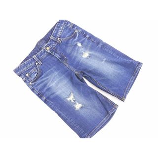 ゲス(GUESS)のGUESS ゲス ダメージ加工 ハーフ デニムパンツ size25/青 ■◆ レディース(デニム/ジーンズ)