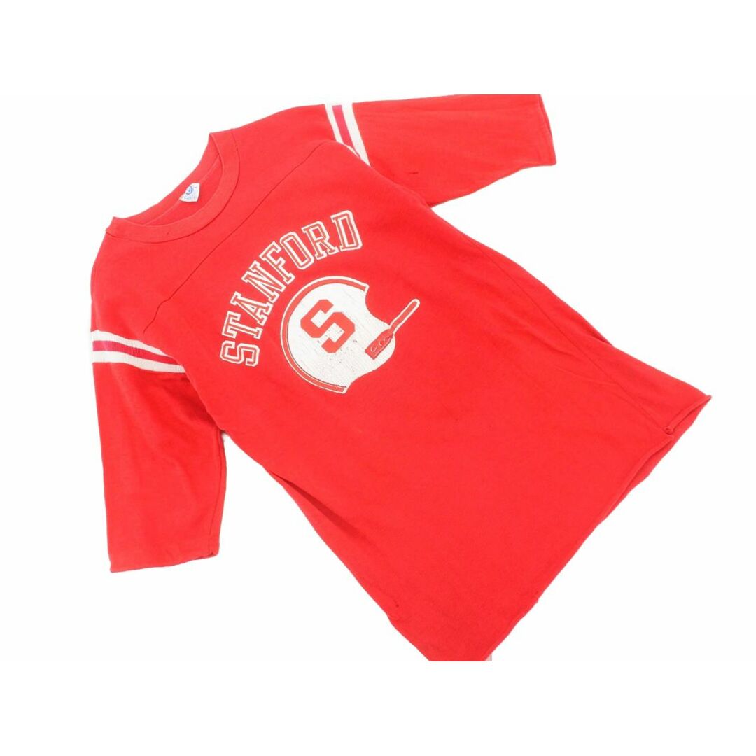 ARTEX USA製 ヴィンテージ フットボール プリント Tシャツ sizeS/赤 ■◆ メンズ
